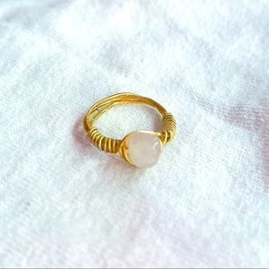 clear quartz crystal ring